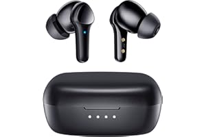 XIWXI Wireless Earbuds,Bluetooth 5.3 Ear buds Immersive Sound Hi-Fi Stereo IPX8 Waterproof Headsets Premium Deep Bass Headphones with 4 Mics Call Noise Cancelling Earphones for iOS,Android,Workout - Black