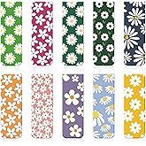 10 Pieces Magnetic Bookmarks Floral Magnet Page Markers Assorted Book Markers Set Flower Bookmarks Stationery for Students Reading, 10 Styles