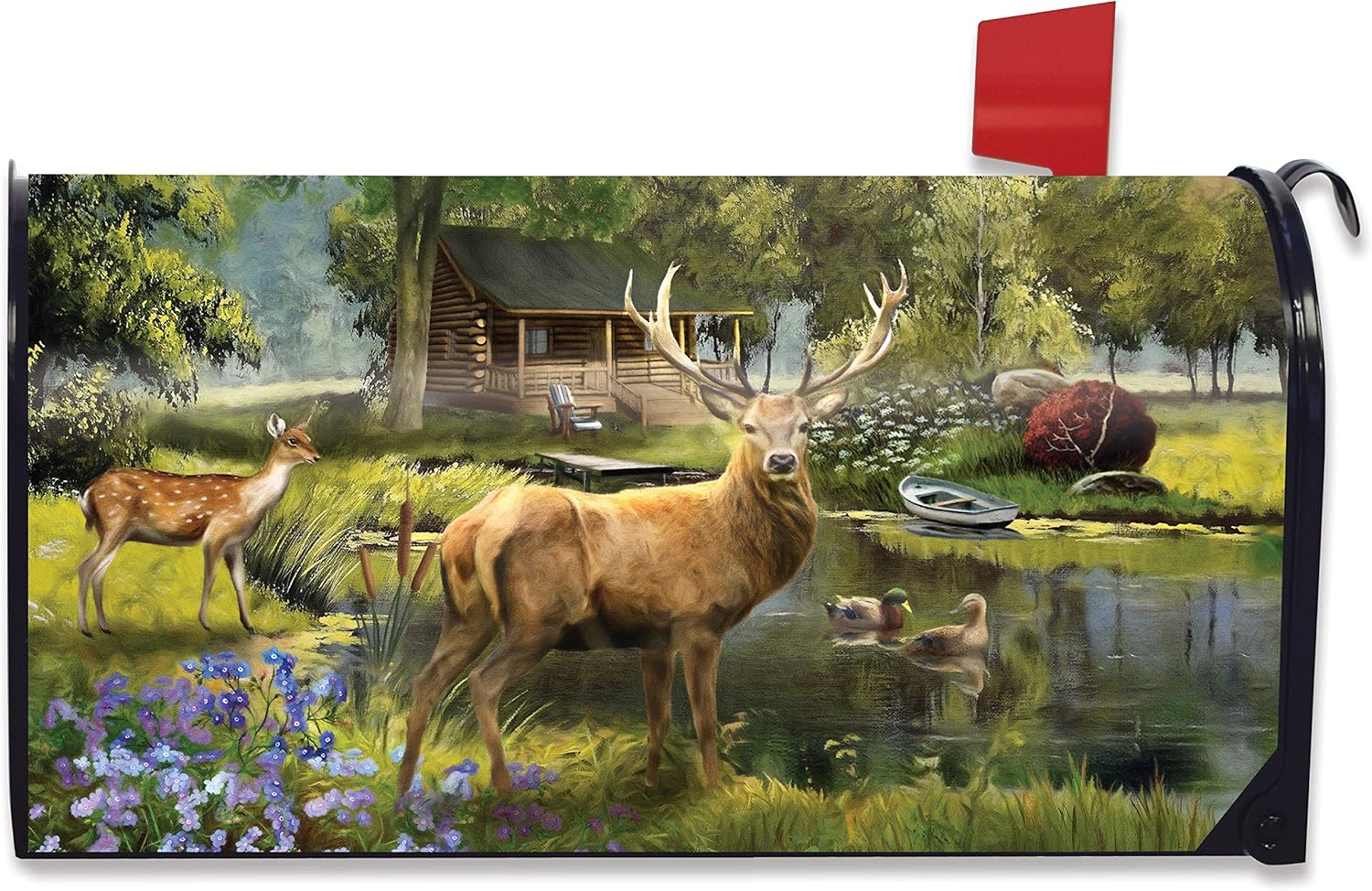 Briarwood Lane Great Outdoors Summer Magnetic Mailbox Cover Elk Standard