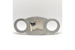 CIGAR CUTTERS BY JIM American Flag Cigar Cutter – Double Guillotine Blades – in Gift Box