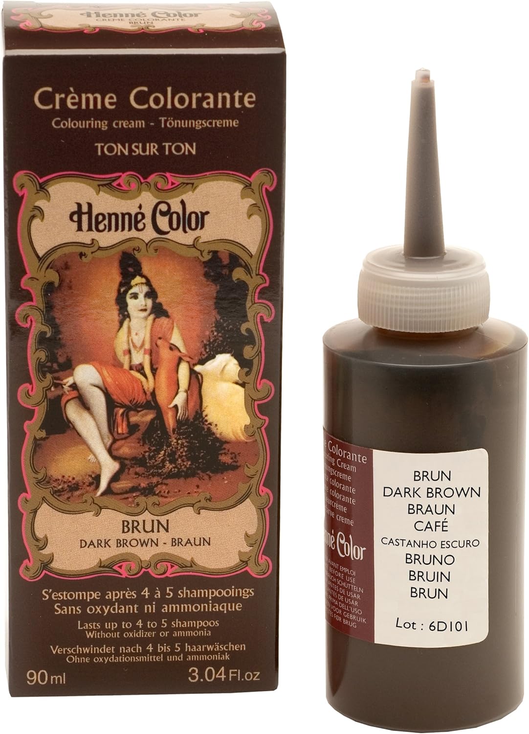 Henne Color NJDLHBW3 Brown Henna Hair Colouring Cream 90 ml Amazon.co