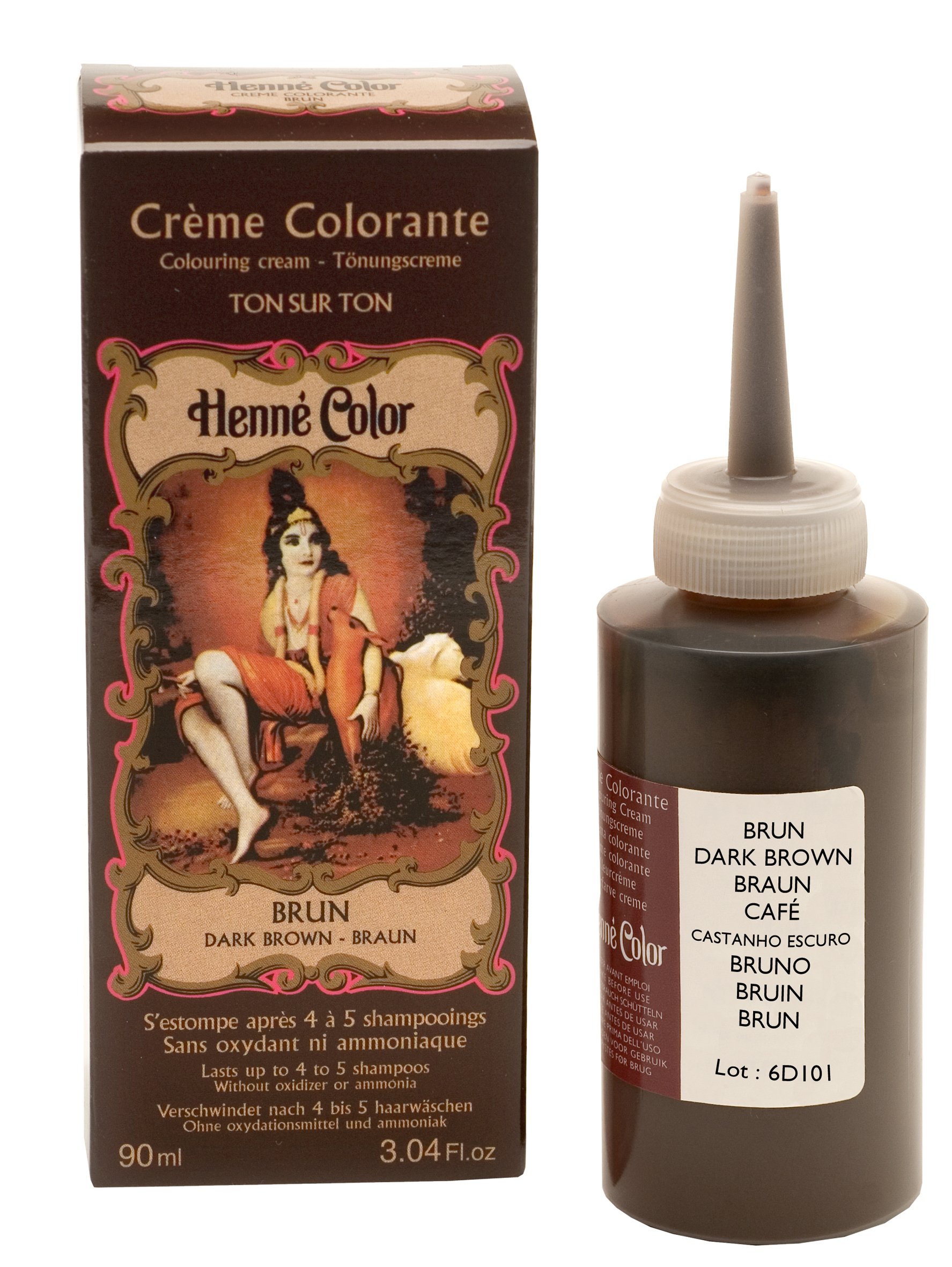 Henne Color NJD-LHBW3 Brown Henna Hair Colouring Cream 90 ml