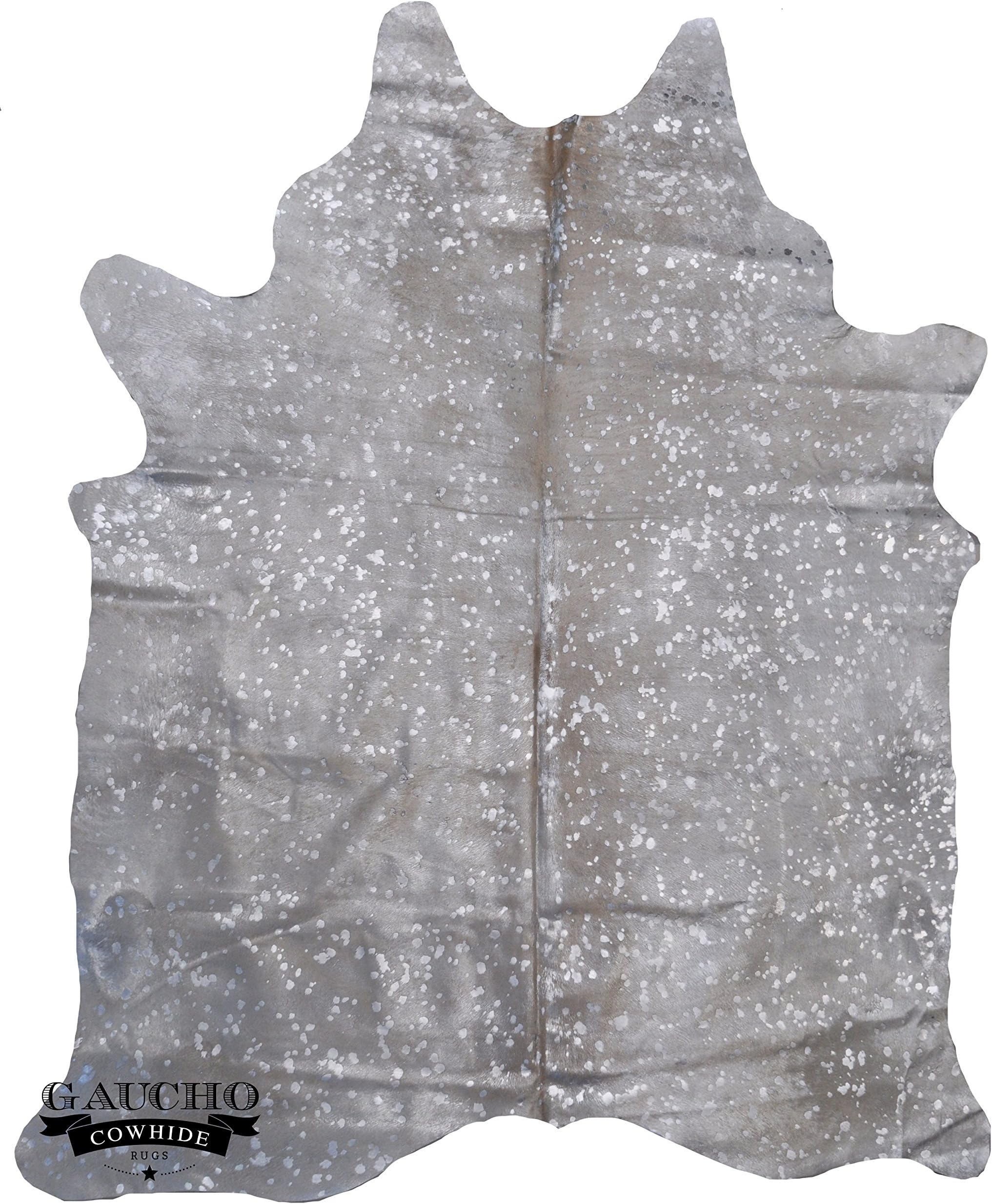 Gaucho CowhidesSilver Metallic Dyed Cowhide Extra Large