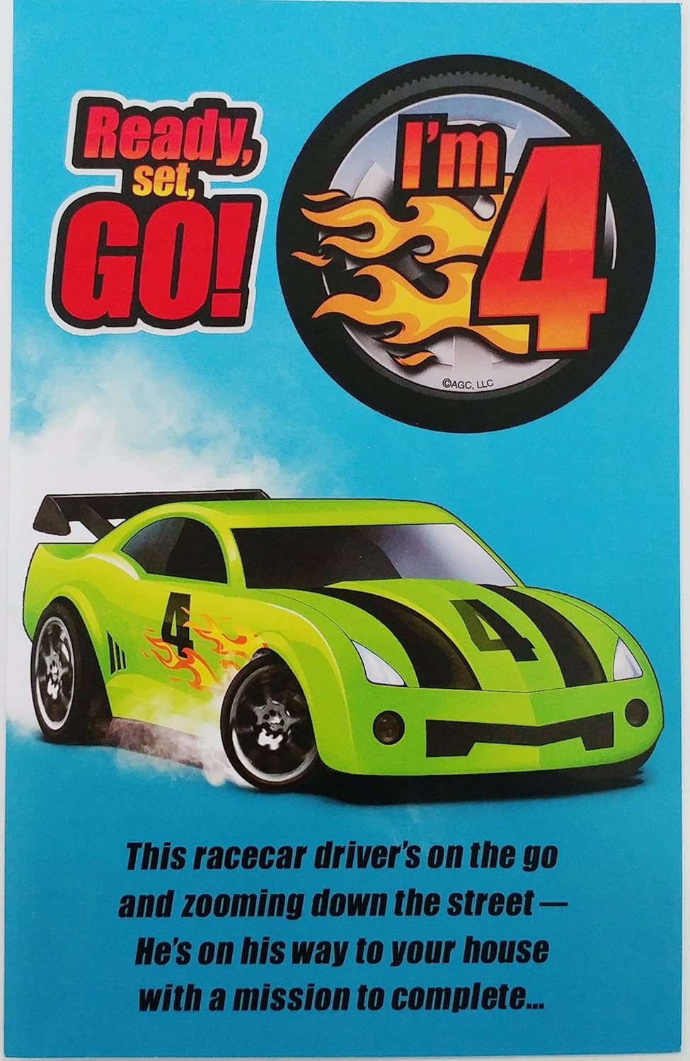 Amazon Com Ready Set Go Happy 4th Fourth Birthday Racecar