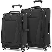 Travelpro Maxlite 5 Softside Expandable Spinner Wheel Luggage, Black, 2-Piece Set (21/25)