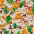 Christmas Theme 2.2 Lbs Approximately 80 Pieces Soft Marshmallow Candy Individually Wrapped Kosher and Halal in Huge Bag (4 Different images)