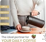 Heemburg French Press Thermal Coffee Maker 1000 ml Double Wall Stainless Steel view 6