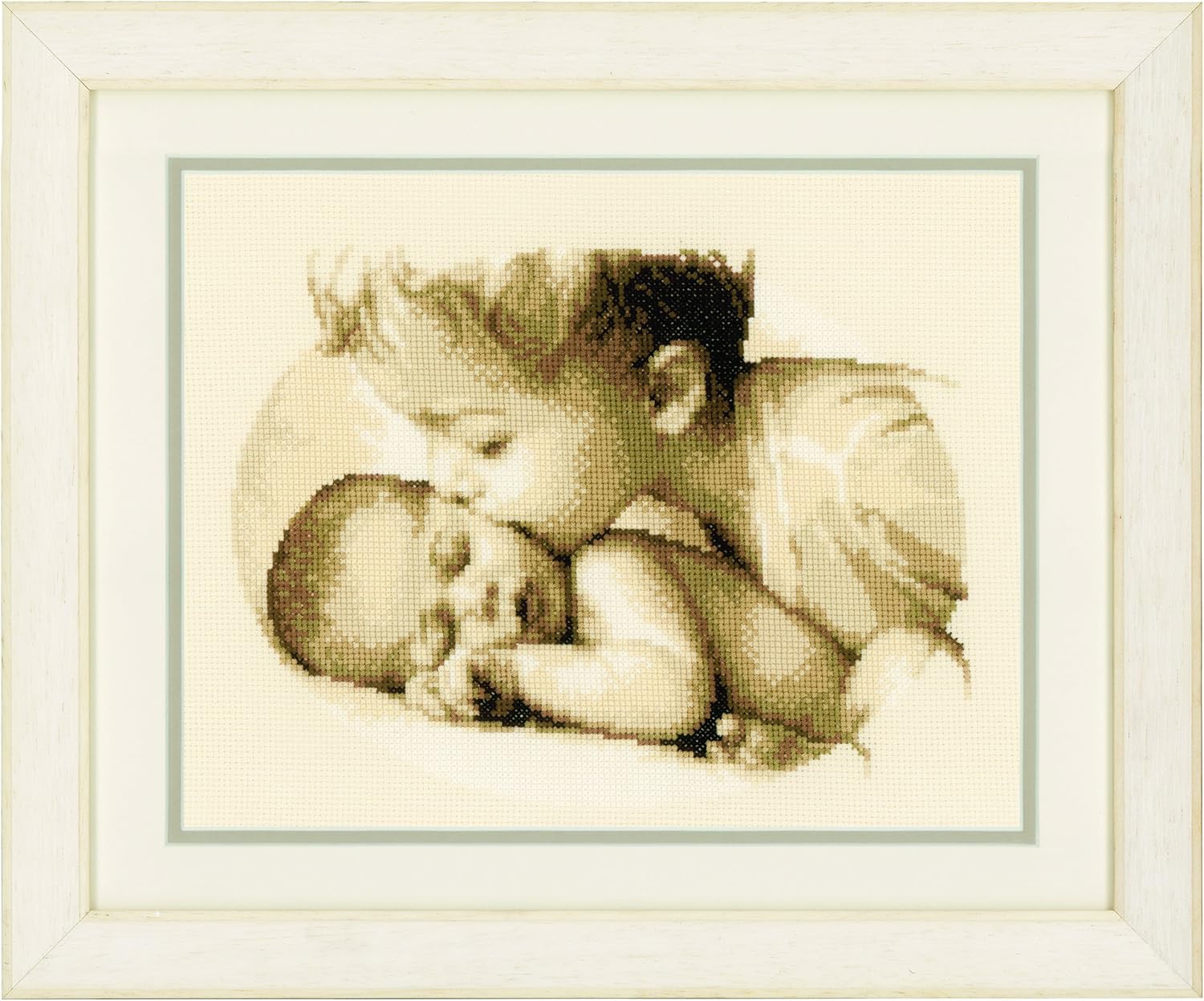 Vervaco Counted Cross Stitch KIT Brotherly Love AIDA, Beige, One Size Amazon.co.uk Kitchen & Home