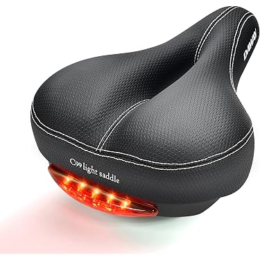 InnoTry ERGOSEAT - Selle De Vélo Anti-douleur Avec Gel Hydrogel & Mousse Mémoire - Jusqu'à 120 Kg - Pour VTT, Ville, VAE