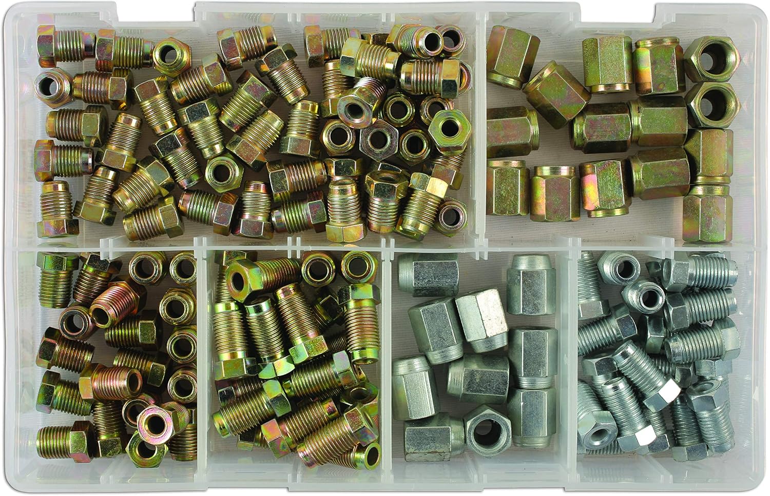 Connect 31881 Assorted Popular Brake Nut Fittings Box 135pc, M 10