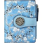 Tipmile Small Wallet Women Coin Pocket Bifold RFID Blocking Card Holder Leather Wallets with Zipper