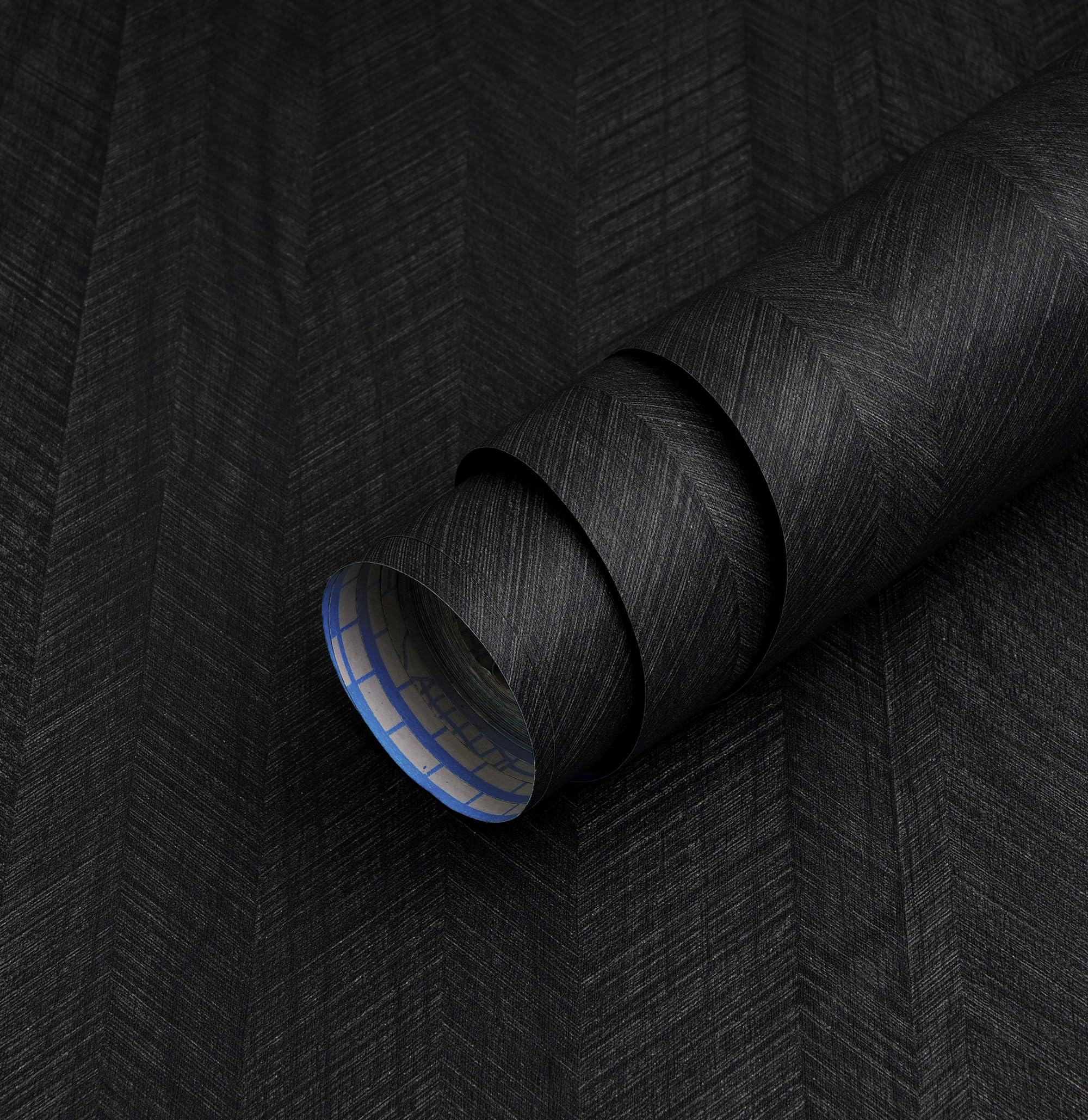 Photo 1 of Safiyya 196''×15.7'' Black Peel and Stick Wallpaper Dark Countertop Kitchen Wall Paper Wood Contact Paper for Cabinets Walls Removable Waterproof Wallpaper for Drawer Liner Desk