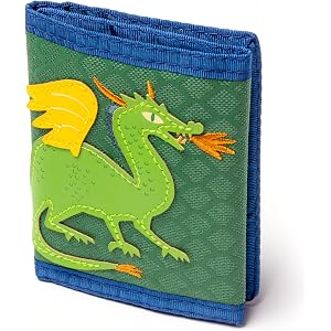 Stephen Joseph, Kids Wallet, Tri-Fold Bi-Fold Wallet for Boys & Girls with Zipper Coin Pocket, Durable Polyester Small Wallet