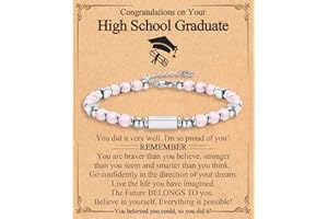 FIEEFX Gifts for Girls, Graduation Back to School First Day of School Gifts Bracelets for Daughter Granddaughter Niece Sister with Inspirational Card