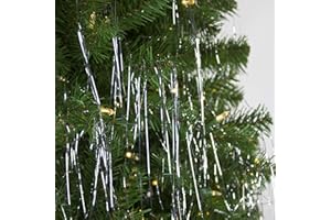 Northlight 1000ct Silver Tinsel Icicle Strands - 18" Christmas Decorations
