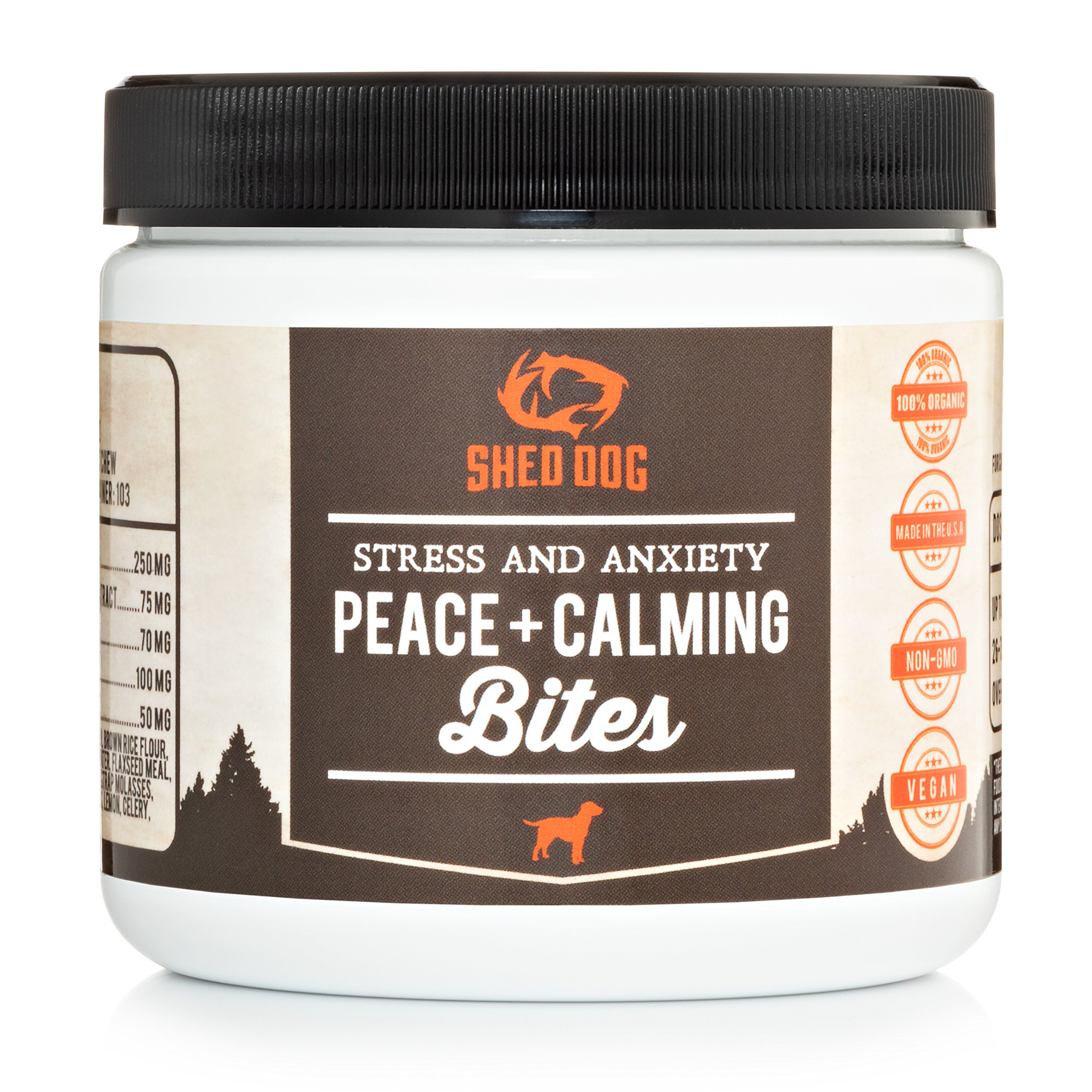 Calming Soft Chew Treats for Dogs with All Natural 100% Organic Hemp Oil & Valerian, Tested & Proven for Relief of Stress, anxiety from storms, barking, fireworks, or vet visits 103 Count Chewing Bite