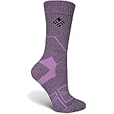 Columbia Unisex Hiker Crew Socks Medium Weight 1 Pair, Gumdrop, Medium