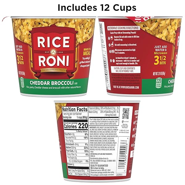 RICE-A-RONI CUPS, INDIVIDUAL CUP 2.25 OUNCE (PACK OF 12)