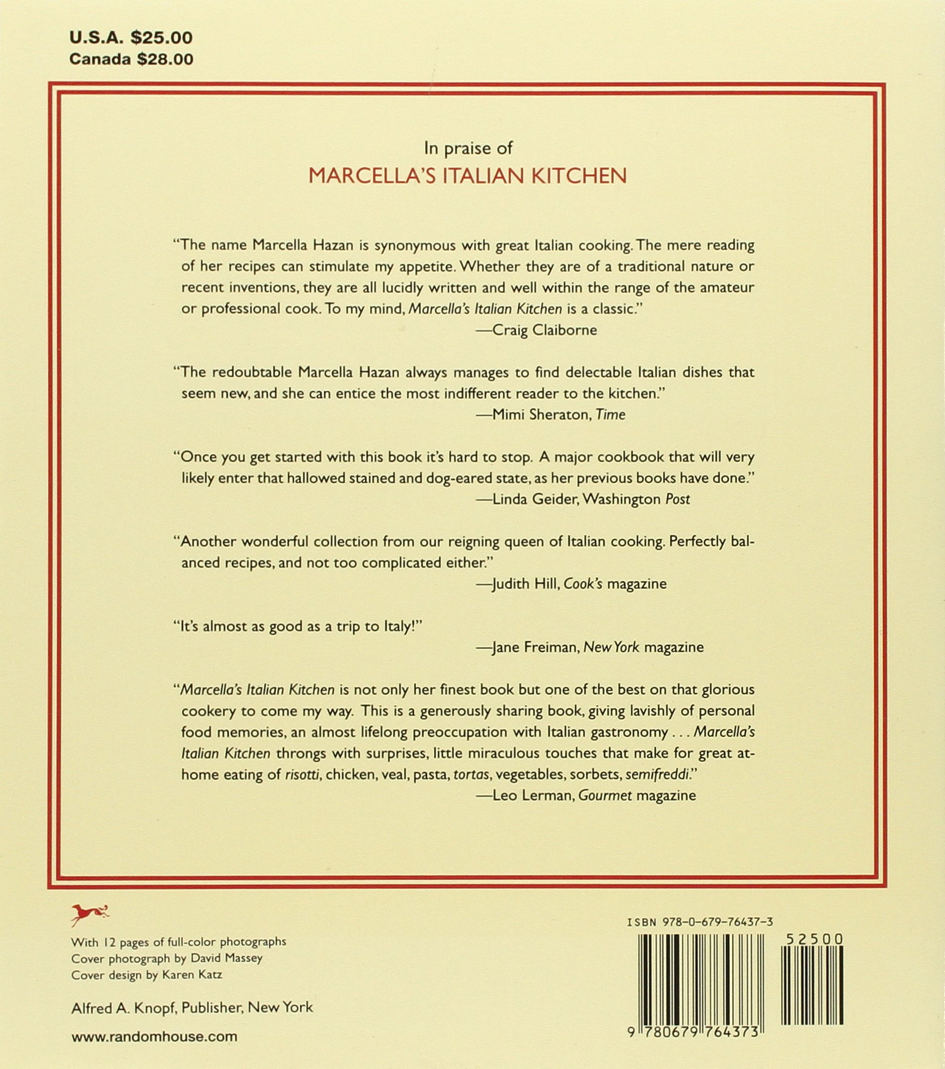 Marcella S Italian Kitchen A Cookbook Marcella Hazan