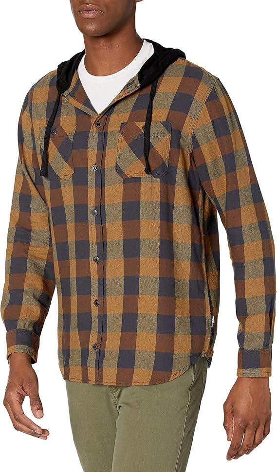 Mens flannel hoodies Clearance