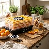 Andrew James Digital Food Dehydrator 6 Trays 550W Adjustable Temp 40-70°C view 2