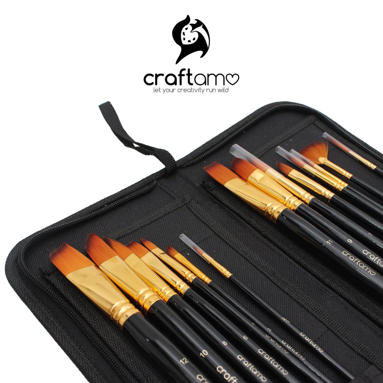 Art Paint Brush Set for Watercolor, Acrylics, Oil & Face Painting