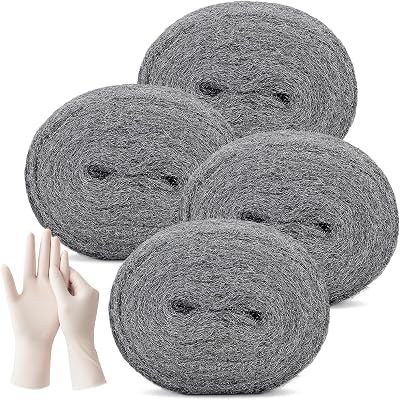 PICK FOR LIFE 4 Pack Steel Wool Mice Blocker 0000 Coarse Wire Wool
