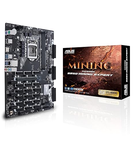 Asus B250 Mining Expert Mainboard (Sockel LGA 1151, Intel B250, ATX, 19 PCIe-Steckplätze, 4x SATA 6Gb/s, USB 3.1)