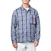 Hugo Mens Cotton Mix Canvas Zip Up Overshirt