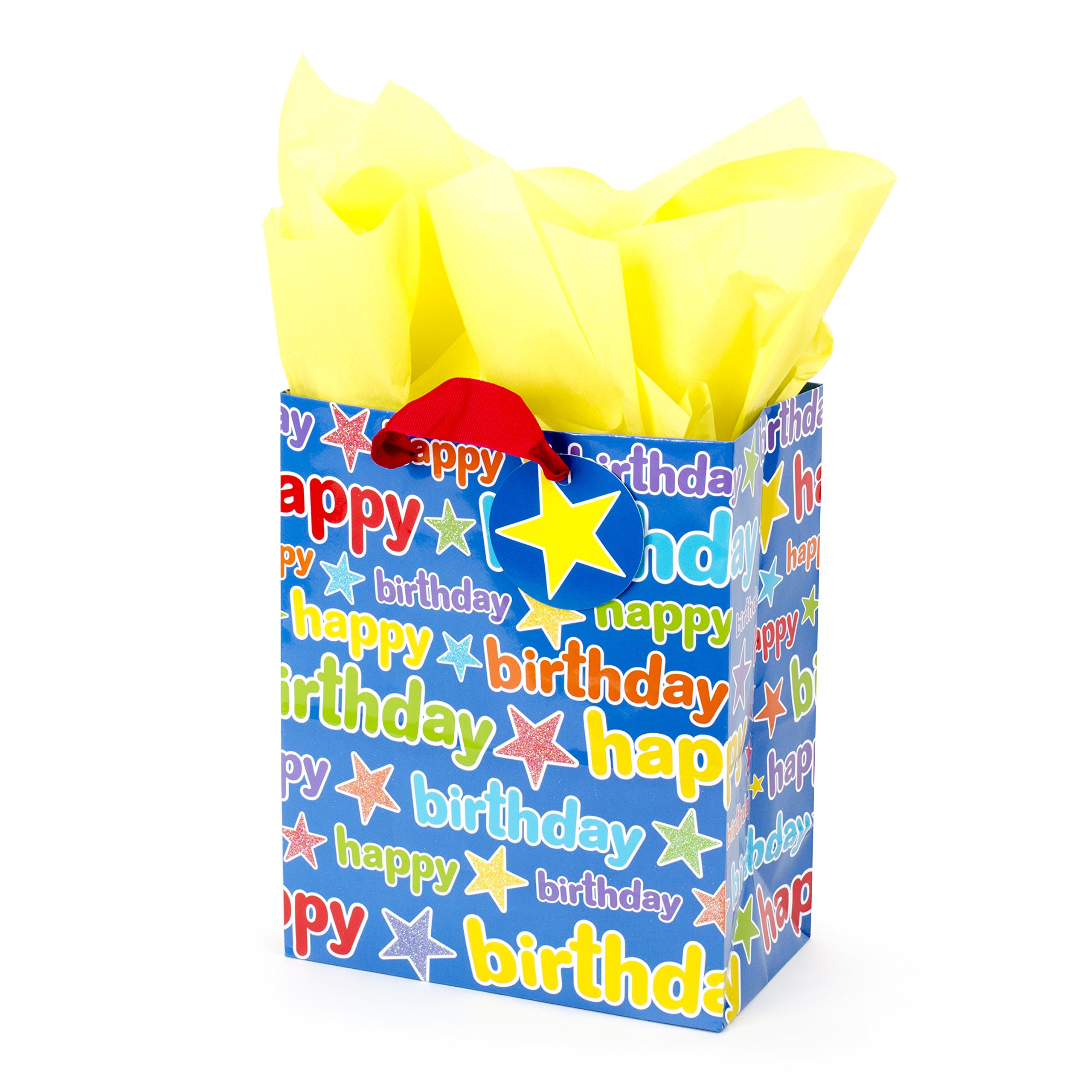 Hallmark 5WDB2041 Bag with Tissue, Paper, Happy Birthday Blue — image 1