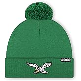FOCO NFL Unisex-Adult NFL Team Logo Basic Pom Beanie Hat