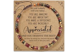 ZOKCC Inspirational Gifts Bracelets for Women: Healing Natural Stone Bracelets - Get Well Soon Gifts for Women Best Friends Sister Girls - Life is Tough But So are You Bracelet