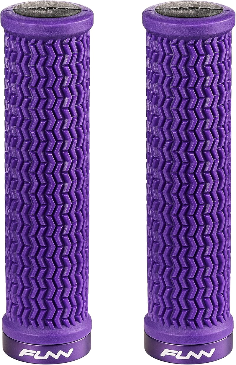 Funn Holeshot Grips 22 mm Inner, Lock On, Purple Mountain Bike Ergonomic Grips