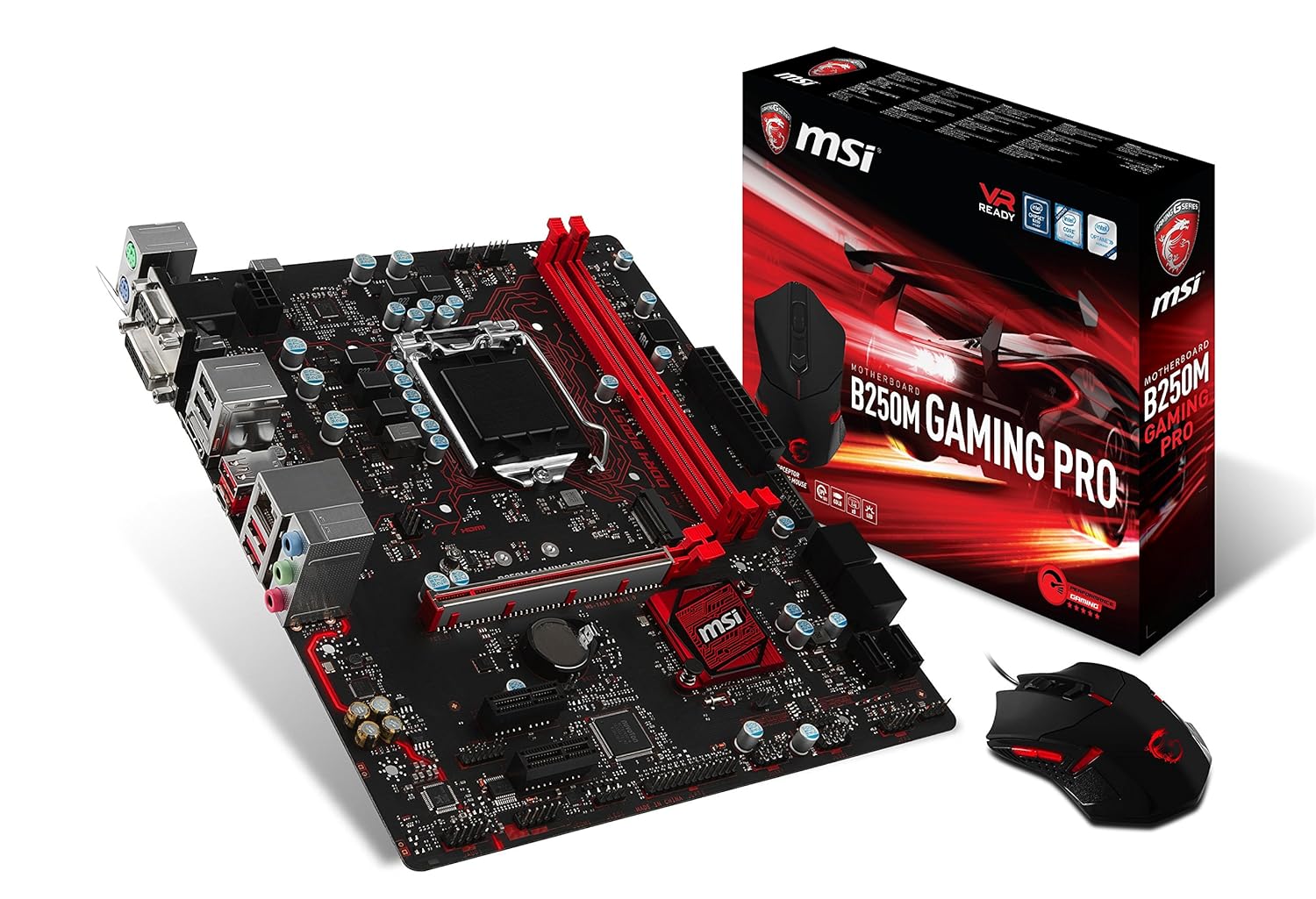 Amazon.com: MSI Gaming Intel B250 LGA 1151 DDR4 HDMI micro-ATX Motherboard  Including DS B1 Gaming Mouse (B250M GAMING PRO): Computers & Accessories