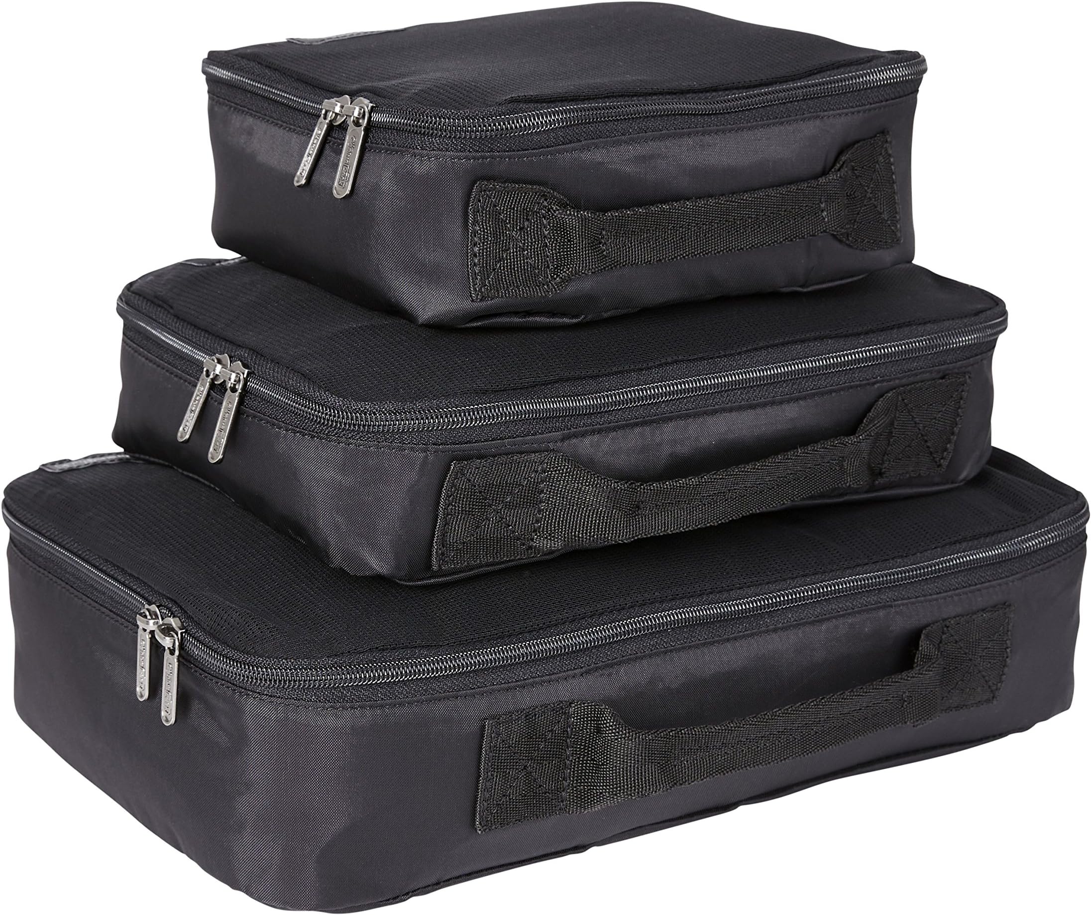 Genius Pack Compression Home Organizers - Set of 3 (Black)