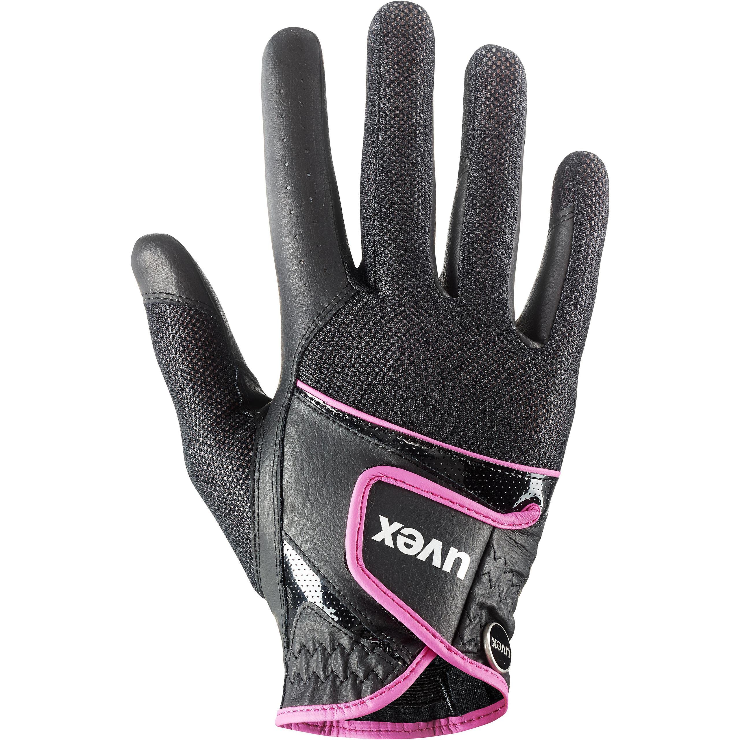uvex Sumair - Flexible Riding Gloves for Men and Women - Durable - Breathable Material - Black-Pink - 8.5 — image 1