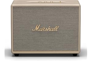Marshall Woburn III Bluetooth Home Speaker - Loud Stereo Sound with Bass and Treble Controls | Plug-in Powered | Record Player Compatible | HDMI, RCA, 3.5 mm Aux Inputs - Cream