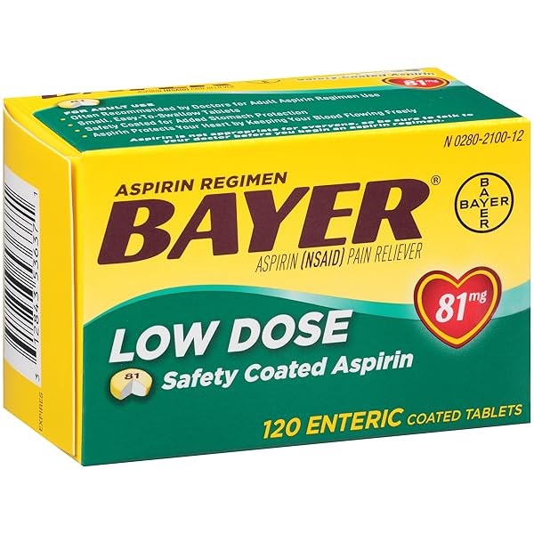 BAYER ASPIRIN REGIMEN LOW DOSE 81MG ENTERIC COATED TABLETS, 120 COUNT
