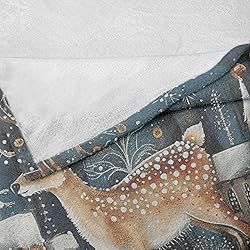 Ambesonne Christmas Throw Blanket, Xmas Eve Starry
