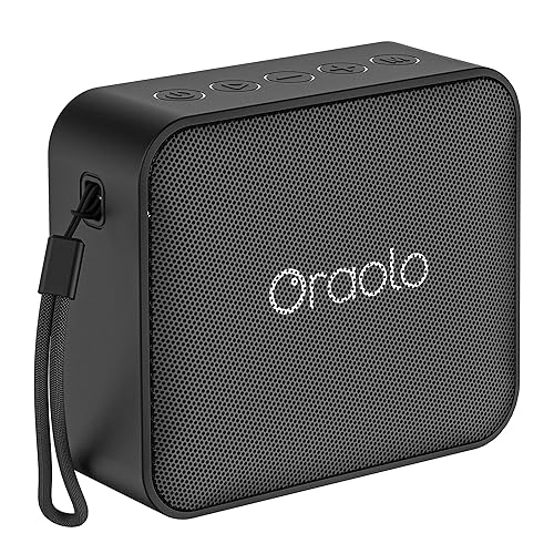 oraolo Bluetooth Speaker, IPX7 Waterproof Portable Wireless Speakers with Stereo Sound, Bluetooth 5.4, TWS Pairing, Support AUX/TF Card, Small Wireless Speaker for Shower, Outdoors, Travel