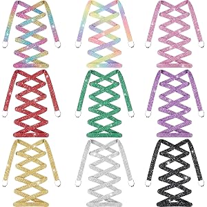 Funnysoft Elastic No Tie Shoe Laces for Sneakers Tieless Shoe Laces for Sports Shoes Boots Sneakers Skates No Screw