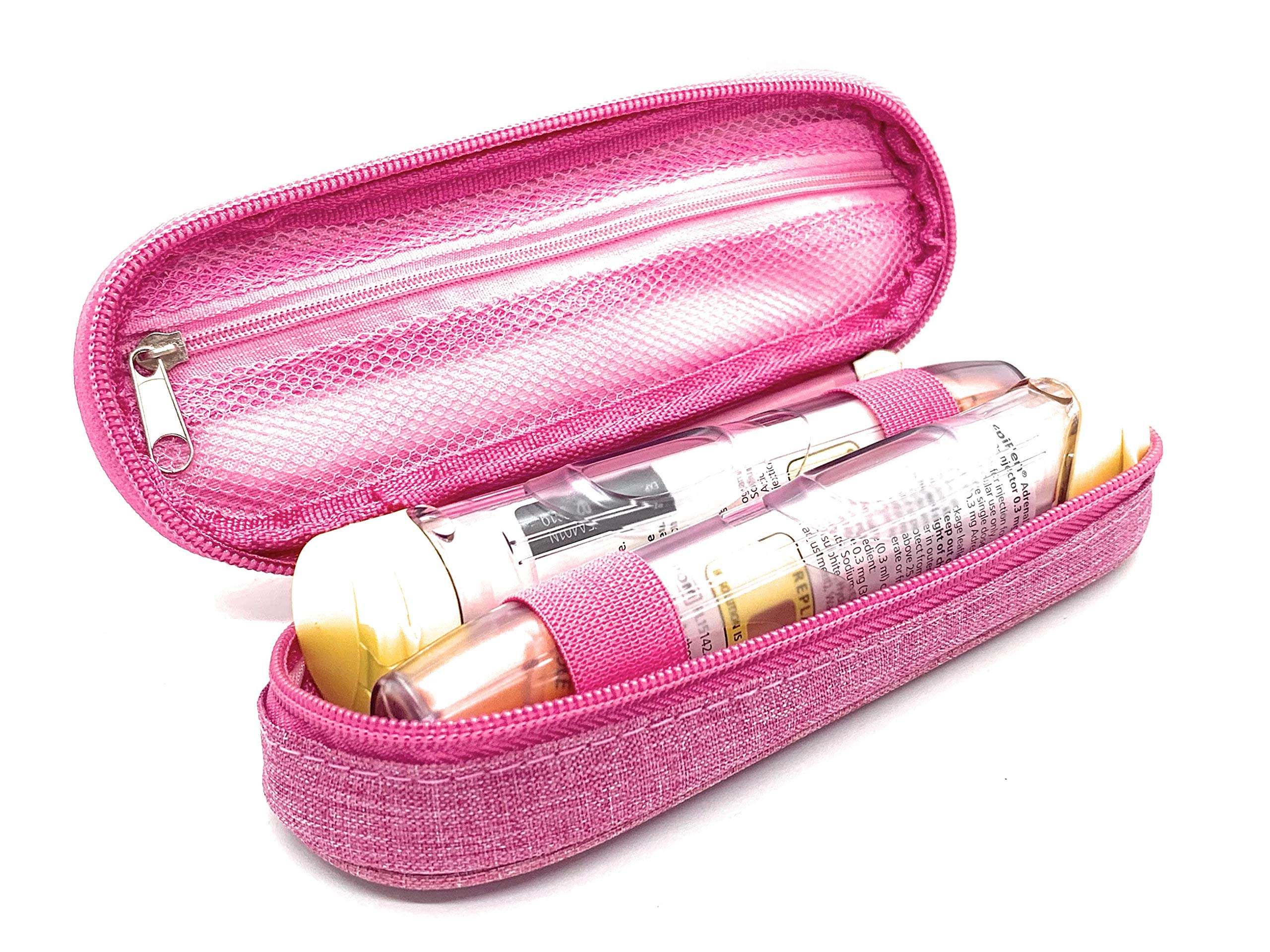 ICE Medical Pink Twin Epipen Syringe Case/Bag - Allergies, Diabetes, Inhalers, Syringes, Insulin etc