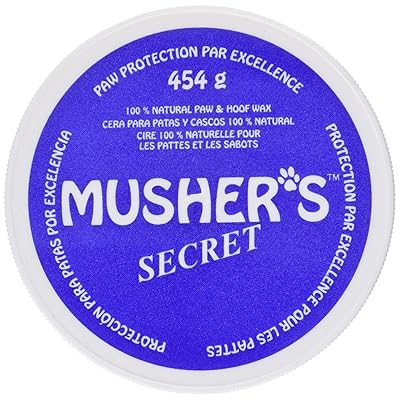 Musher's Secret Dog Paw Wax 60g – Moisturizing Dog Paw Balm – Helps Protect & Heals Cracked Paws – Creates an Invisible Paw Protectors Barrier – All-Natural Nose & Paw Balm with Vitamin E
