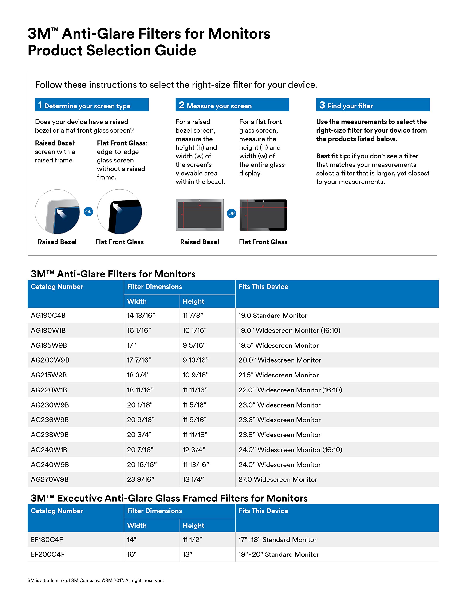3M AntiGlare Filter for 24" Widescreen Monitor (1610) (AG240W1B)