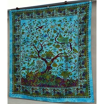 Amazon.com: Sunshine Joy 3D Tree Of Life Tapestry Wall Hanging Table Cloth Magical Dorm Decor 