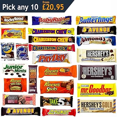 American Candy And Chocolate Bars Imported Pick Any 10 Choose