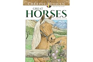 Adult Coloring Great Horses Coloring Book