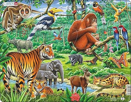 rompecabezas de animales de la selva