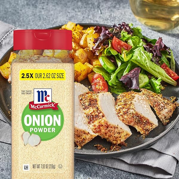 MCCORMICK ONION POWDER, NON GMO, MADE WITH FRESH, WHOLE, ONIONS, FOR BRINGING CONSISTENT ONION FLAVOR TO MEALS & RECIPES, 7.62 OZ