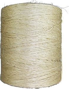 SGT KNOTS Unoiled Sisal Twine - 100% Natural Fiber String for Craft Beer Brewing, Cucumber Twine, Agriculture & More (100ft, Tan)